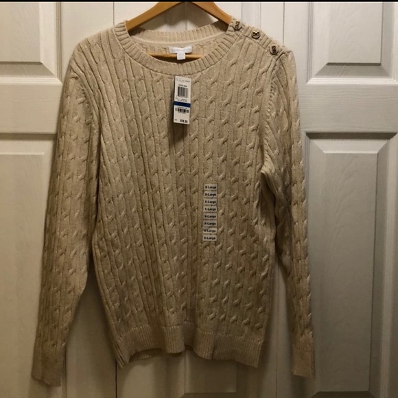 CHARTER CLUB GOLD SWEATER   NWT - Picture 3 of 11